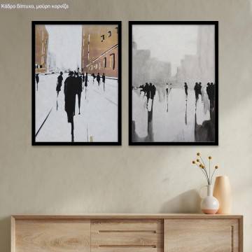 Urban III, κάδρο, μαύρη κορνίζα δίπτυχο