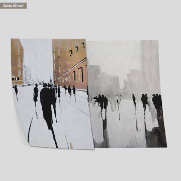 Urban III, κάδρο, μαύρη κορνίζα δίπτυχο 2