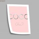 Coco Chanel pink, αφίσα, κάδρο, αφίσα, πόστερ