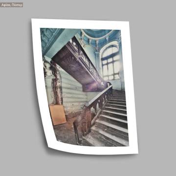 Old staircase, αφίσα, κάδρο, μαύρη κορνίζα 2