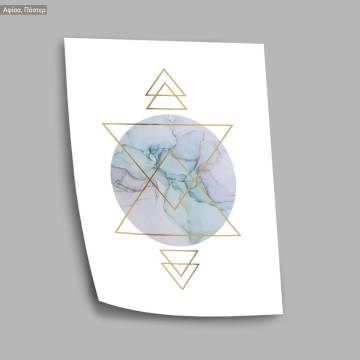 Gold & marble synthesis, αφίσα, κάδρο, μαύρη κορνίζα 2