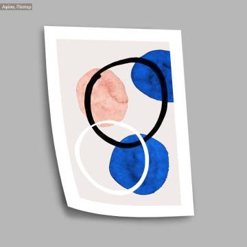 Abstract Circle synthesis, αφίσα, κάδρο, μαύρη κορνίζα 2