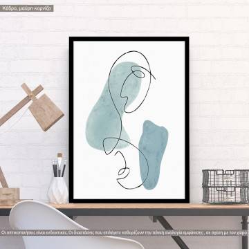 Abstract faces, poster