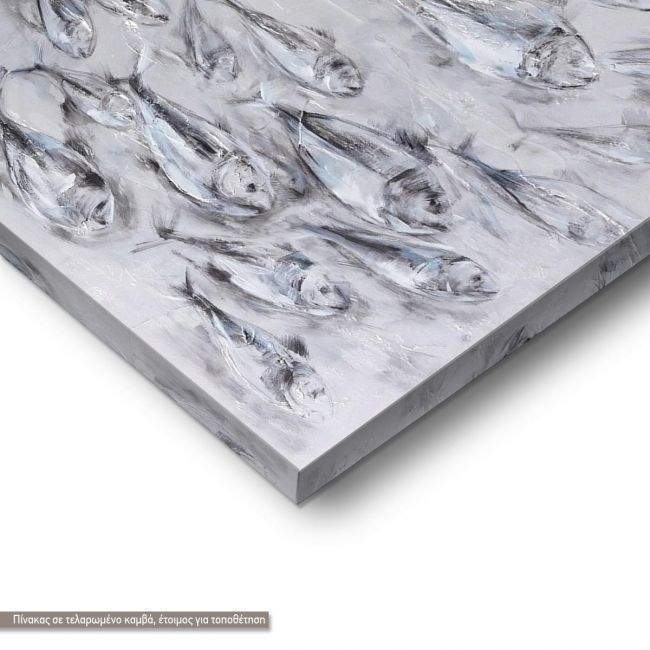 Πίνακας σε καμβά, Ocean fish, καμβάς τελαρωμένος, λεπτομέρεια