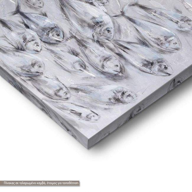Πίνακας σε καμβά, Ocean fish I, καμβάς τελαρωμένος, λεπτομέρεια