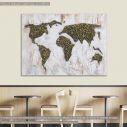 Canvas print Golden texture map