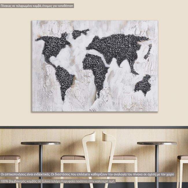 Canvas print Silver texture map