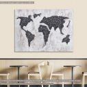 Canvas print Silver texture map