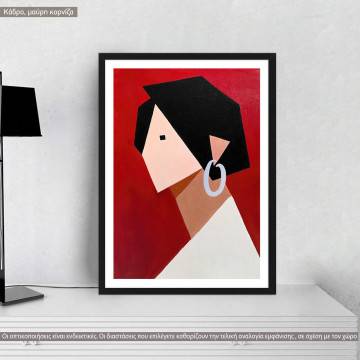 Abstract Female portrait , poster