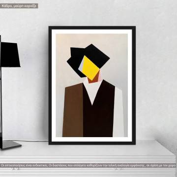 Abstract Male portrait, κάδρο, μαύρη κορνίζα