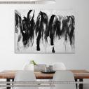 Canvas print Black on white abstract