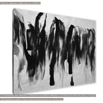 Canvas print Black on white abstract Framed canvas View 1 2