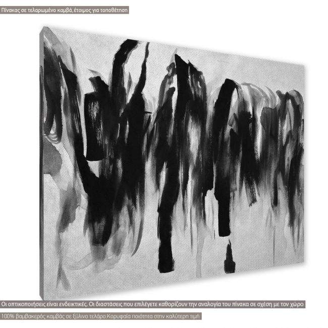 Canvas print Black on white abstract