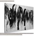 Canvas print Black on white abstract