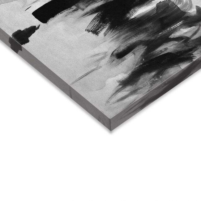 Canvas print Black on white abstract