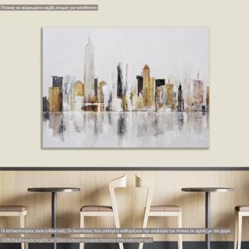 Πίνακας σε καμβά Abstract city panorama