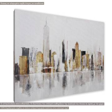 Canvas print Abstract city panorama Framed canvas View 1 2