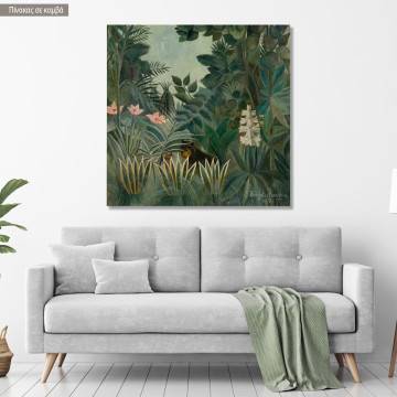 Πίνακας ζωγραφικής The equatorial jungle, Rousseau H, αντίγραφο σε καμβά