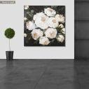 Canvas print Roses in dark green