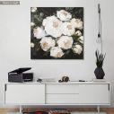 Canvas print Roses in dark green
