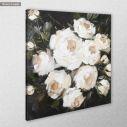 Canvas print Roses in dark green