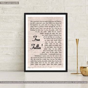 Free falling (on partiture), poster