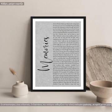 Memories (on gray), poster
