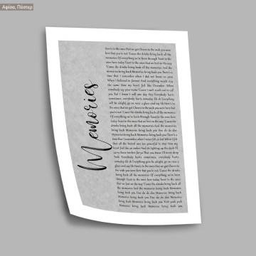 Memories (on gray), poster 2