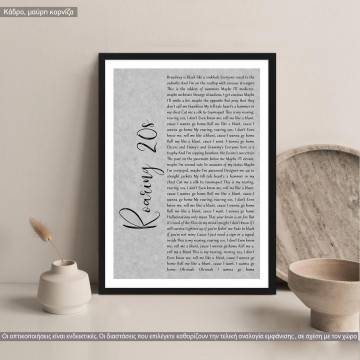 Roaring 20's (on gray), poster