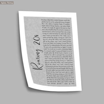 Roaring 20's (on gray), κάδρο, μαύρη κορνίζα 2