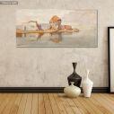 Canvas print Old mill with houses, Oikonomou, panoramic