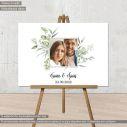 Canvas print Wedding decoration Floral frame I with photo