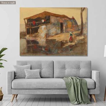 Canvas printHouse on the beachfront, Oikonomou