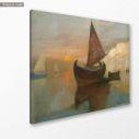 Canvas printFishing boats at sunset, Oikonomou