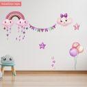 Kids wall stickers Clouds, rainbow and balloons
