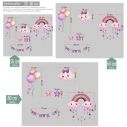Kids wall stickers Clouds, rainbow and balloons