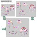 Kids wall stickers Clouds, rainbow and balloons