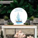 Wooden printed sign, Sailing boat personalized