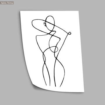 Abstract woman form, αφίσα, κάδρο 2