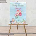 Canvas printwelcome to my baptism , Mermaid watercolor scene