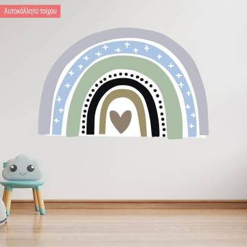Kids wall stickers earth tones rainbow