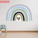 Kids wall stickers earth tones rainbow