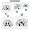 Kids wall stickers earth tones rainbow