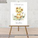 Canvas print baptism, Little lion watercolorIII
