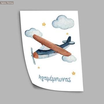 Poster Airplane painted personified 2