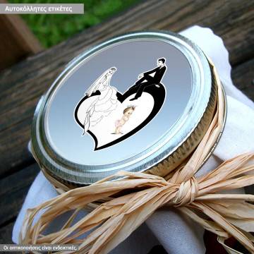 Sticker label Heartcouple