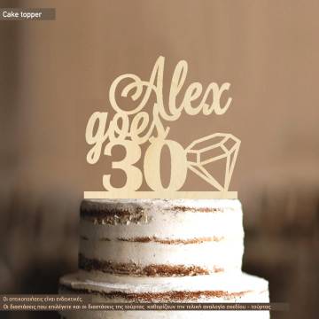 Cake topper You go... wooden or plexi