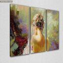 Canvas print Portrait of a girl,3 panels