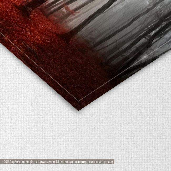 Πίνακας σε καμβά Δάσος, Η μαγεία της ομίχλης, λεπτομέρεια