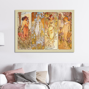 Canvas print The flowers, A.Mucha
